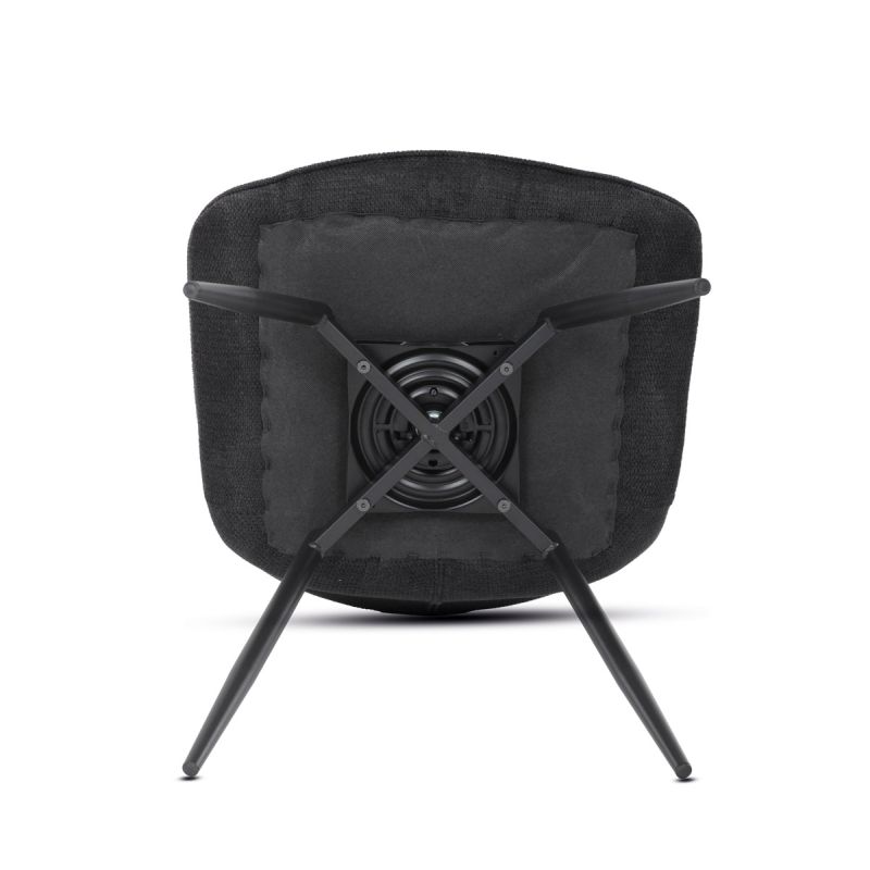 Jedálenská stolička, čierna, látka, HC-T1130 BK2