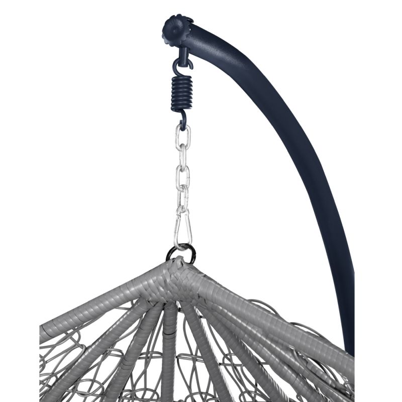 Závesné kreslo, sivé, NOLEO