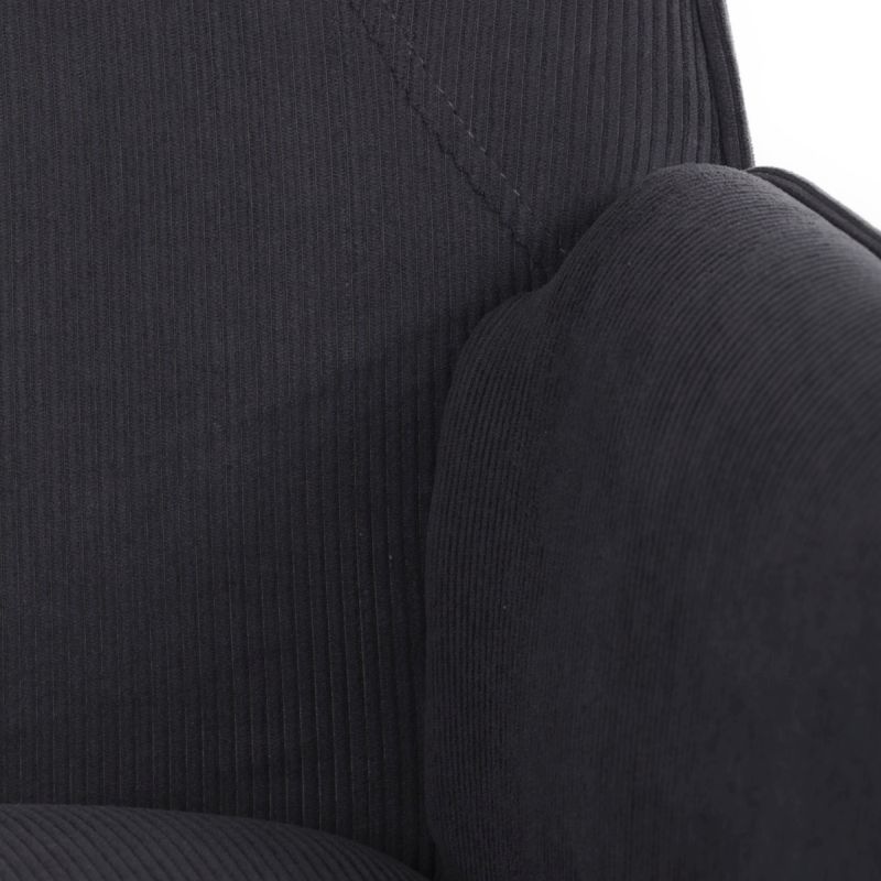 Kreslo ušiak, sivá, menšestrová, látka, AK-314 GREY2
