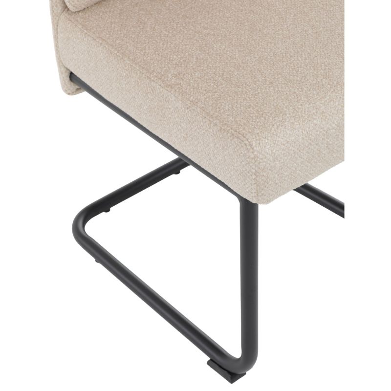 Jedálenská stolička, béžová, látka, DCL-P3107 CRM2