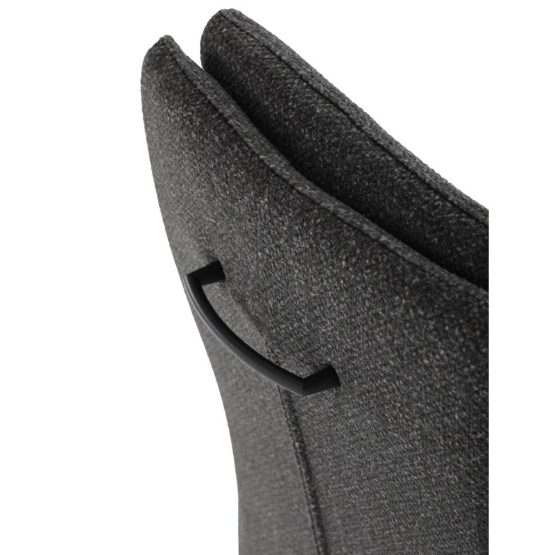 Jedálenská stolička, sivá, látka, DCL-P3107 GREY2