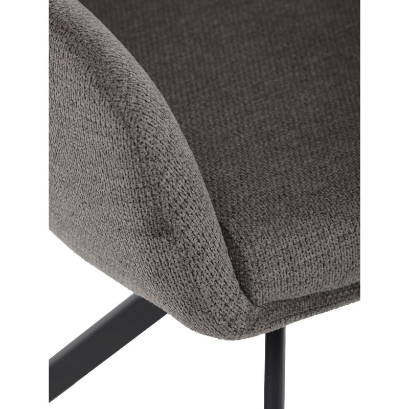Jedálenská stolička, sivá, látka, DCH-P3174 GREY2