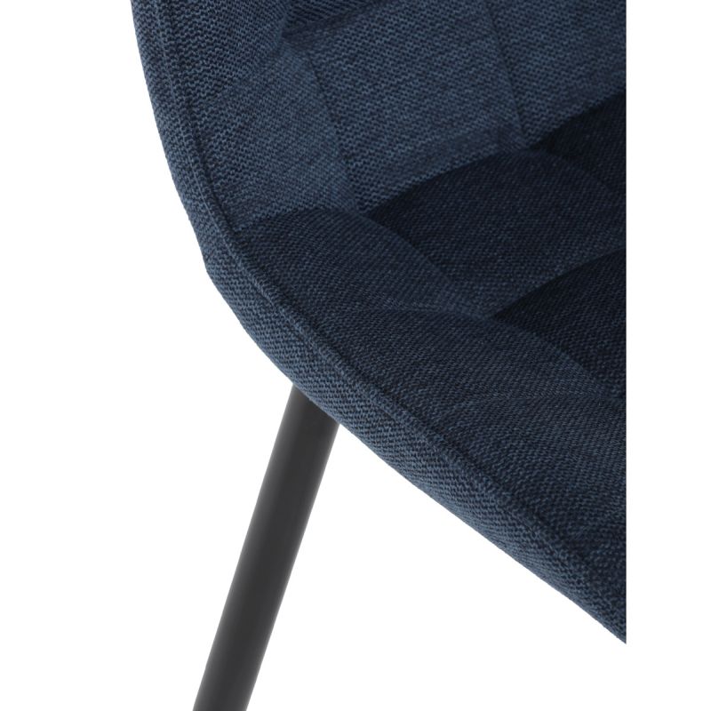 Jedálenská stolička, modrá, látka, HC-462 BLUE2