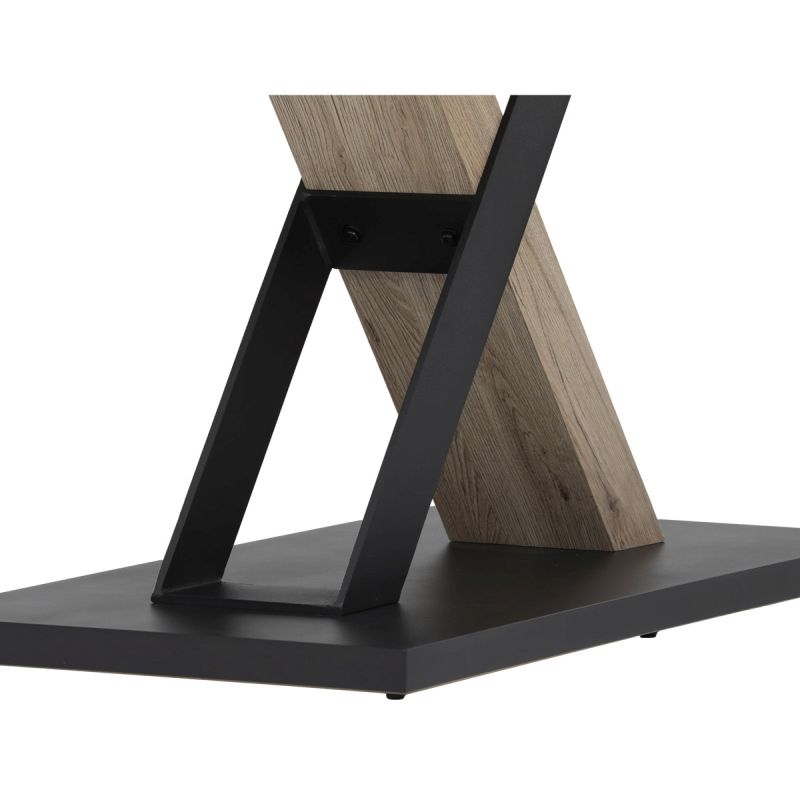 Jedálenský stôl 165x90cm, MDF, kov, dub san remo, HT-W1570 SRE