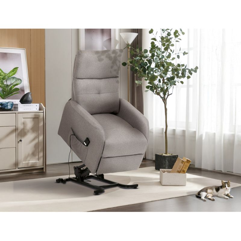 Polohovacie kreslo, elektrické, látka, krémová, 130 kg, TV-5482 CRM2