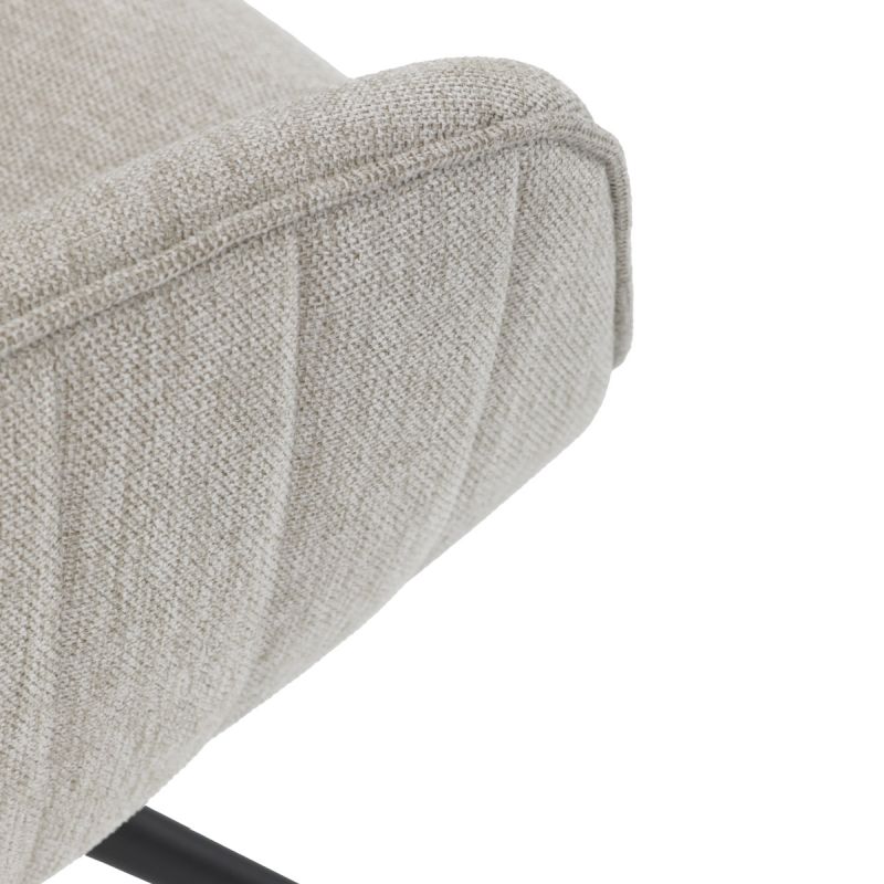 Jedálenská stolička, krémová, látka, HC-536 CRM2