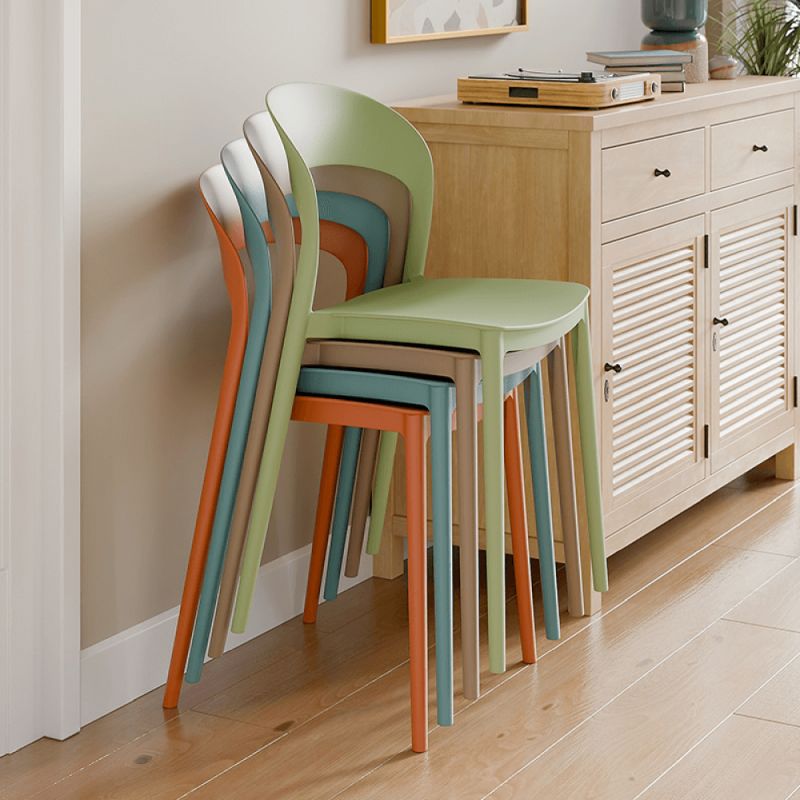 Stohovateľná stolička, zelený plast, RADANA NEW