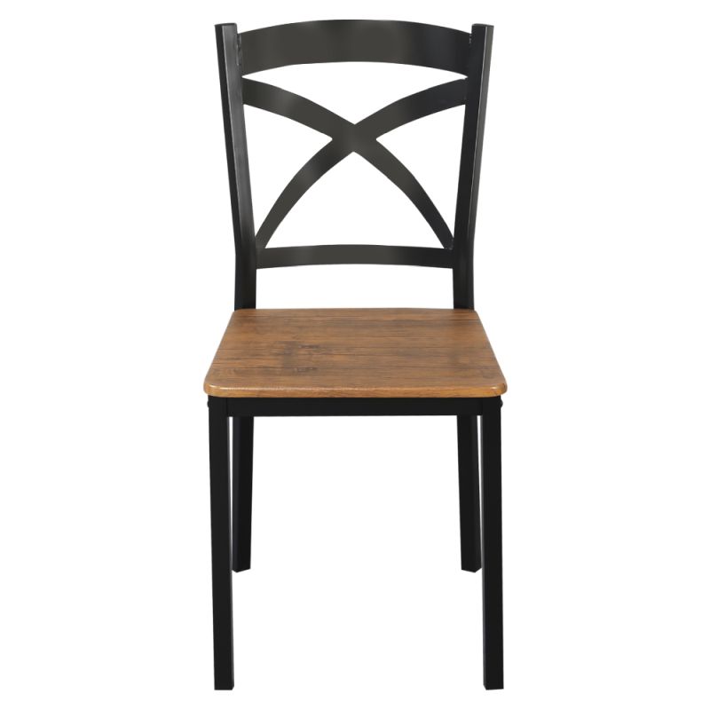 Jedálenský set 1+4, 120x80cm, MDF, dub tmavý, čierny, HAIM