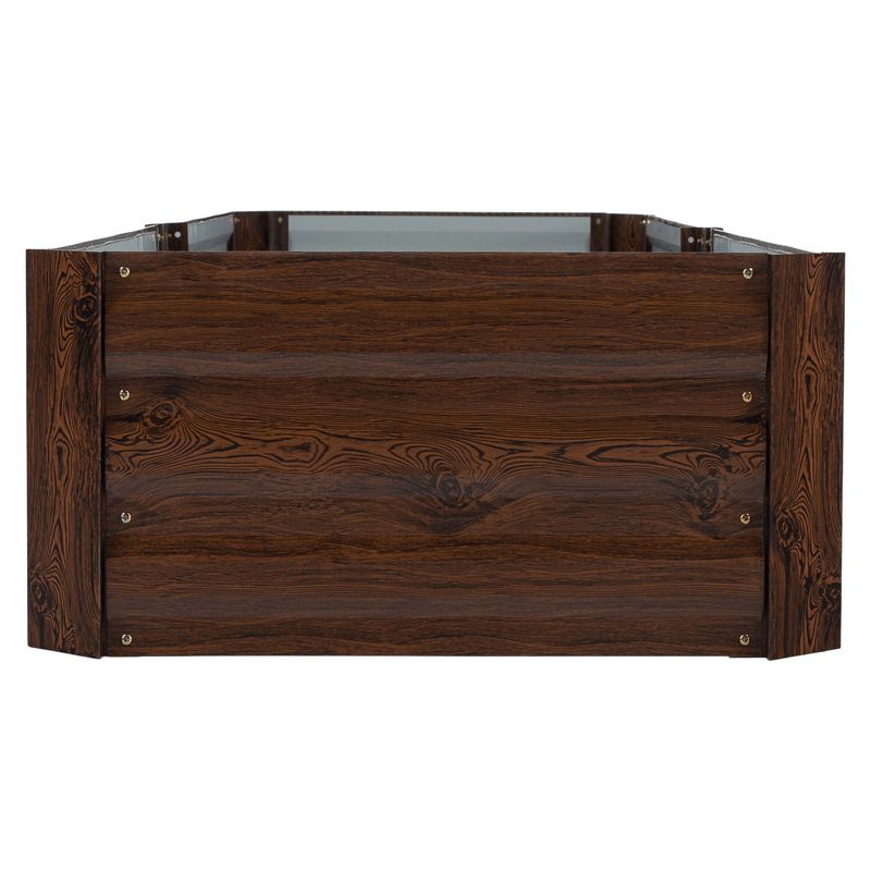 Vyvýšený záhon, hnedý, oceľ, NONKY TYP 6