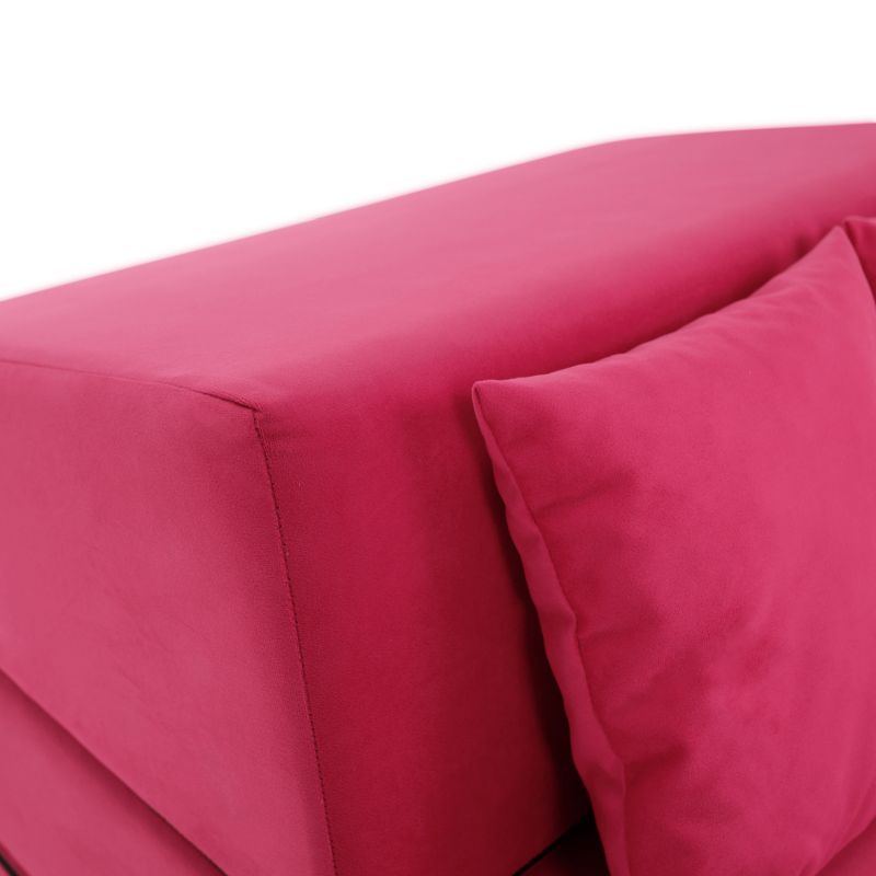 Skladací matrac/kreslo, 2v1, ružová magenta, PELOS