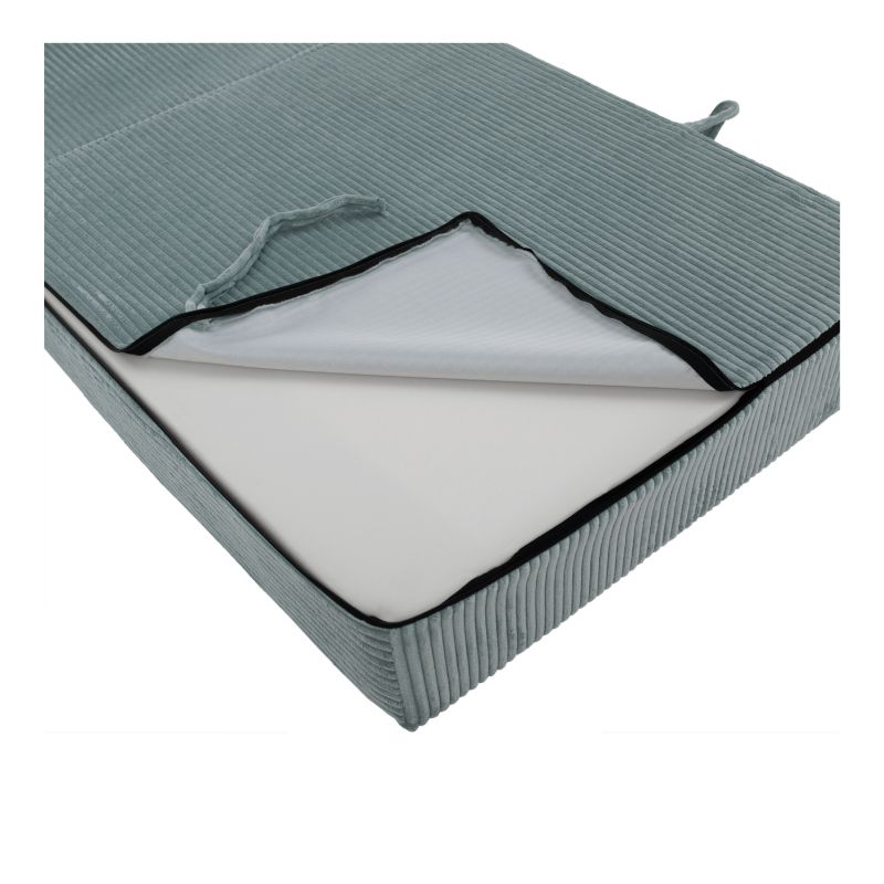 Skladací matrac/kreslo, 2v1, mentolová, PELOS