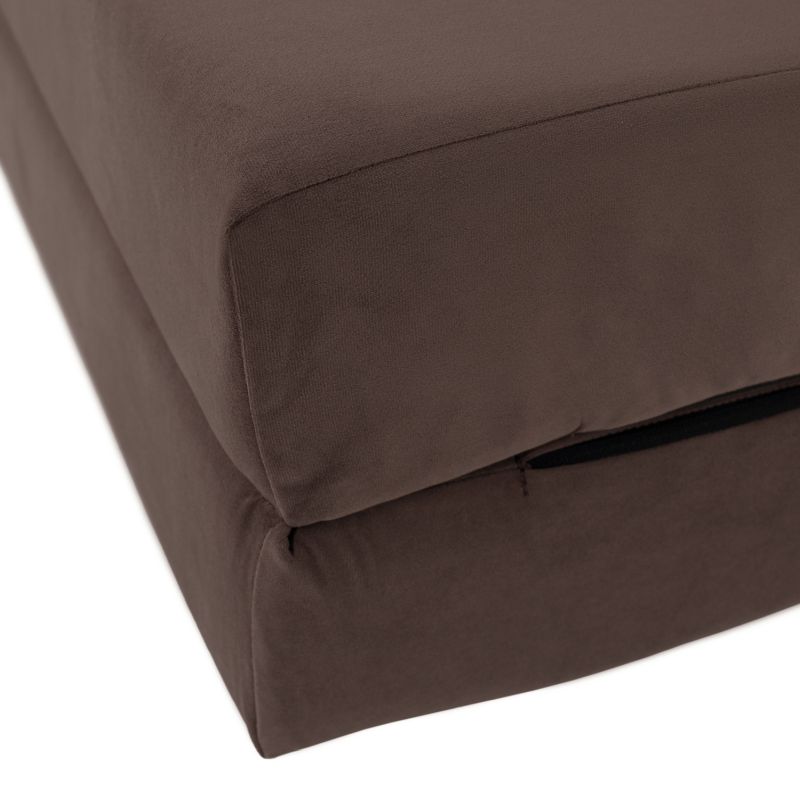 Skladací matrac/kreslo, 2v1, hnedá Taupe, VEDIS