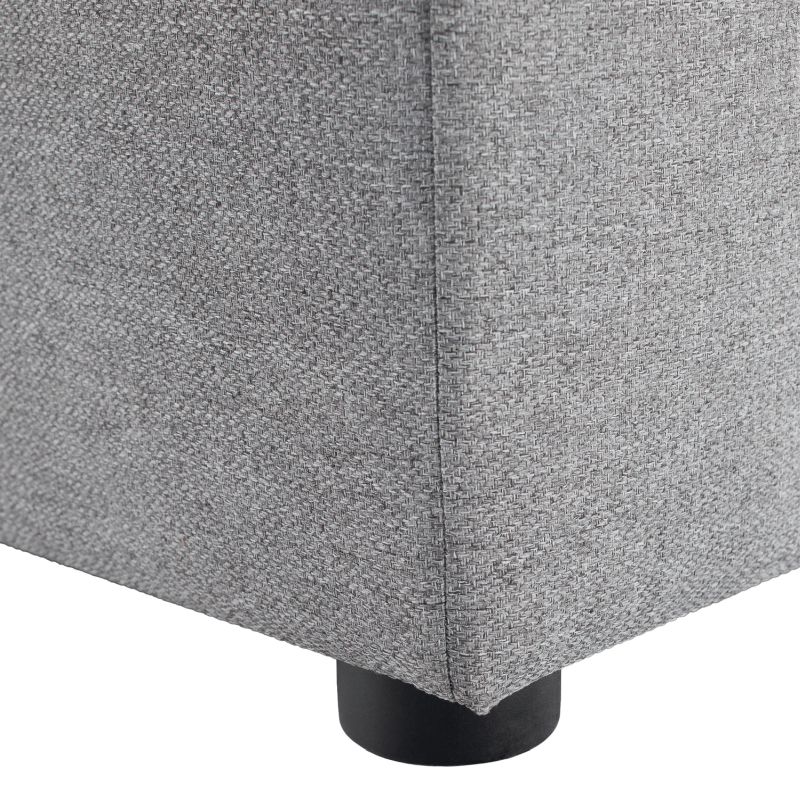 Taburet, 40cm, sivá látka Twist, REGOR