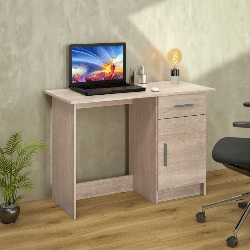 Univerzálny PC stôl, 108x50cm, dub sonoma, SIRISS NEW