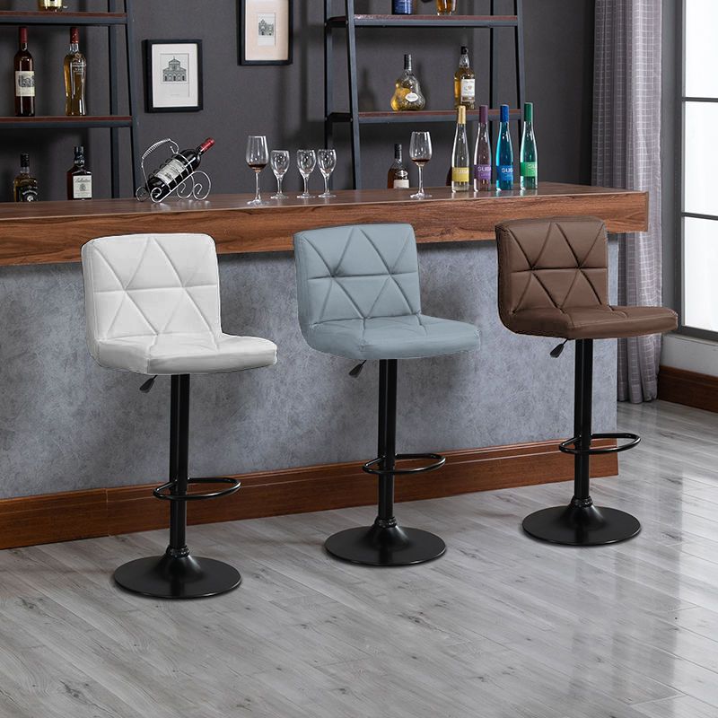 Barová stolička, ekokoža hnedá, noha čierna, SELEST