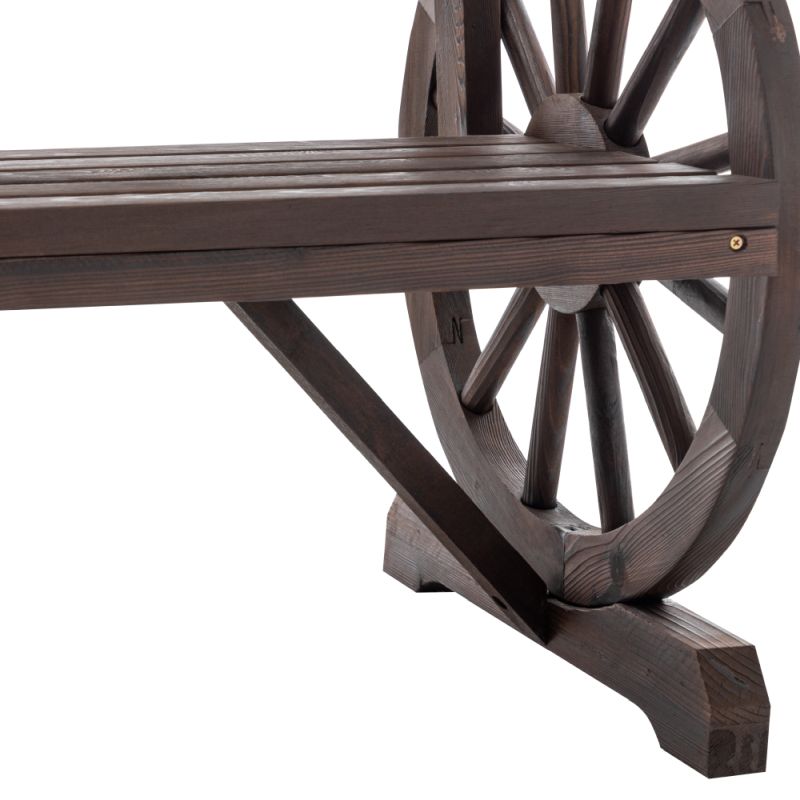 Záhradná lavička, 104 cm, masív, hnedý, SABA TYP 1