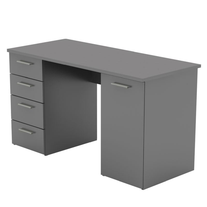 Písací stôl, 137x60cm, grafit, EUSTACH