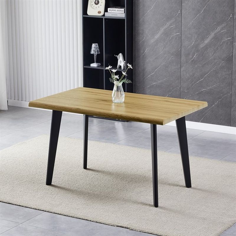 Jedálenský stôl 130x80cm, MDF, kov, divoký dub, HT-F4413 OAK