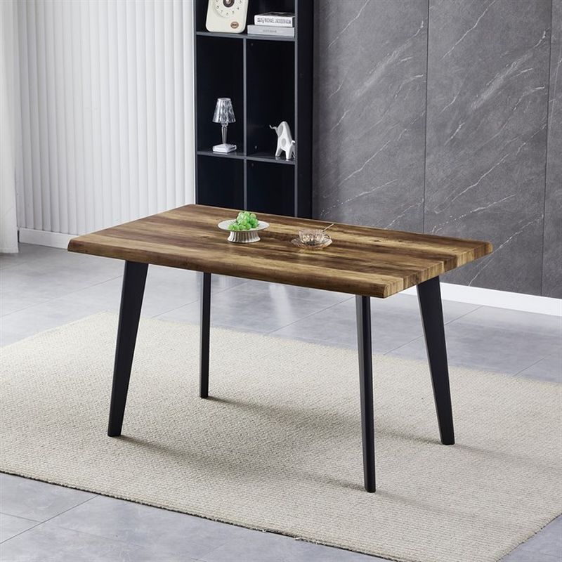 Jedálenský stôl 130x80cm, MDF, kov, staré drevo, HT-F4413 OLW