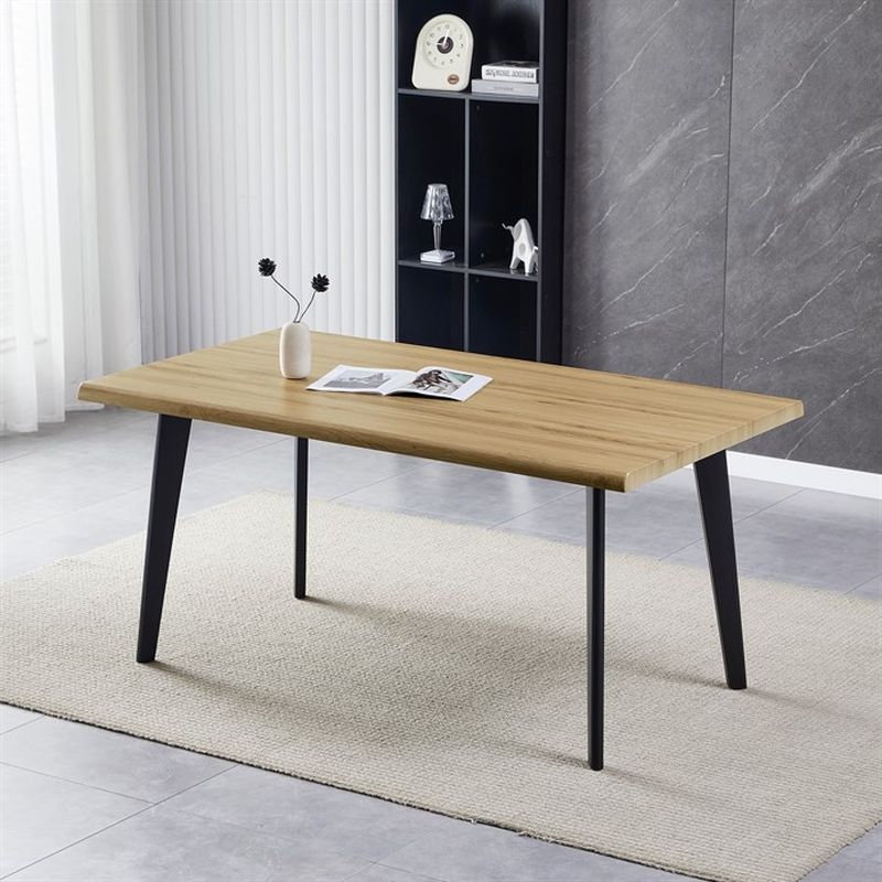 Jedálenský stôl 160x90cm, MDF, kov, divoký dub, HT-F4416 OAK