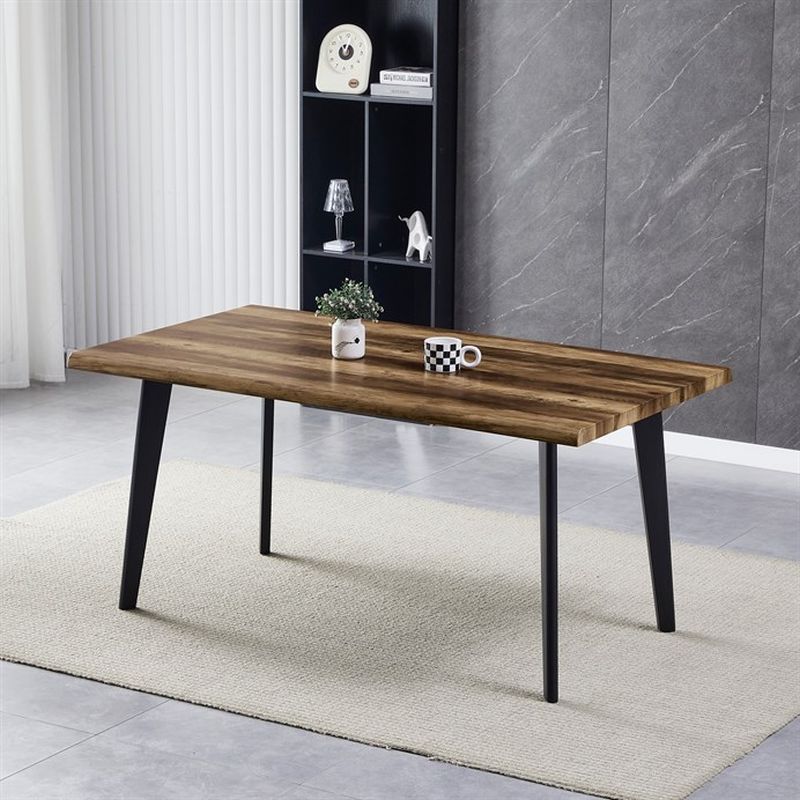 Jedálenský stôl 160x90cm, MDF, kov, staré drevo, HT-F4416 OLW