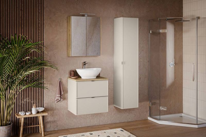 Skrinka do kúpeľne, 35cm, cashmere mat, BELLA 83-35-1DQ