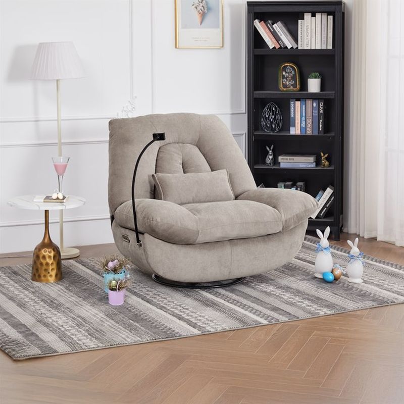 Polohovacie kreslo, elektrické, látka, béžová, 160 kg, TV-7081 LAN2