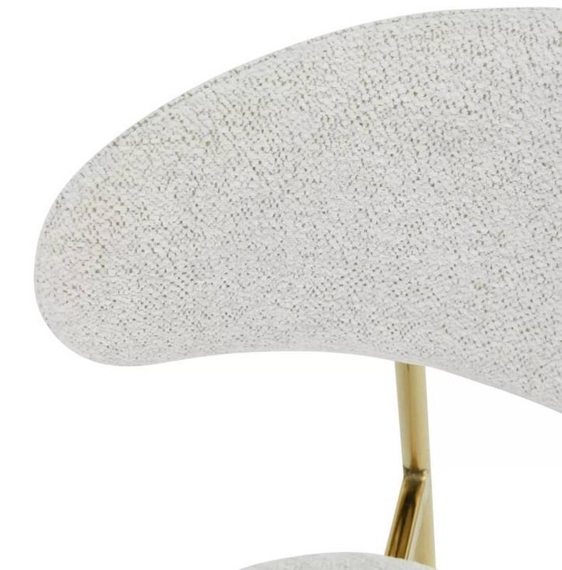 Jedálenská stolička, svetlobéžová látka, nohy gold chróm zlatý, ELTON RAVEN