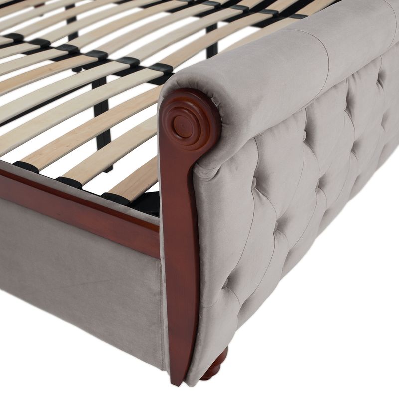 Manželská posteľ, 180x200, s roštom, sivohnedá Taupe, BARETO