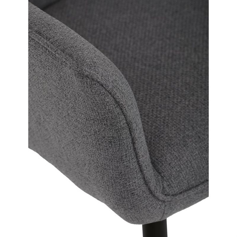 Jedálenská stolička, sivá, látka, DCH-J2159 GREY2