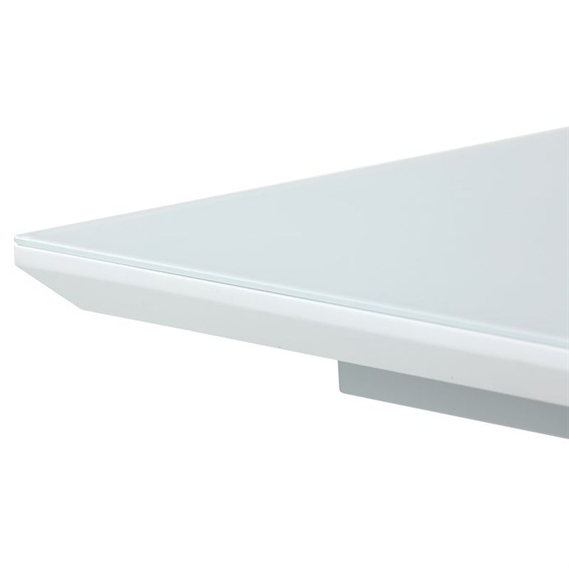 Jedálenský stôl 160-210x90cm, rozkladací, MDF, biely, HT-D1931 WT