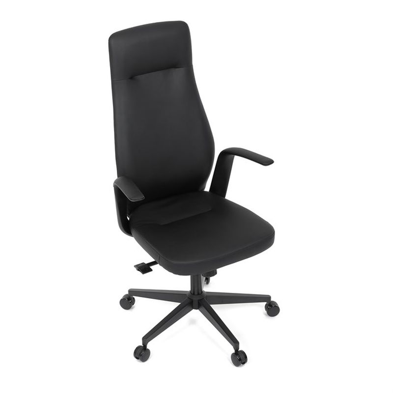 Kancelárske kreslo, čierna, ekokoža, 120 kg, KA-T8325 BK