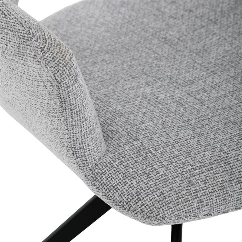 Jedálenská stolička, otočná, sivá, látka, DCH-D1320 GREY2