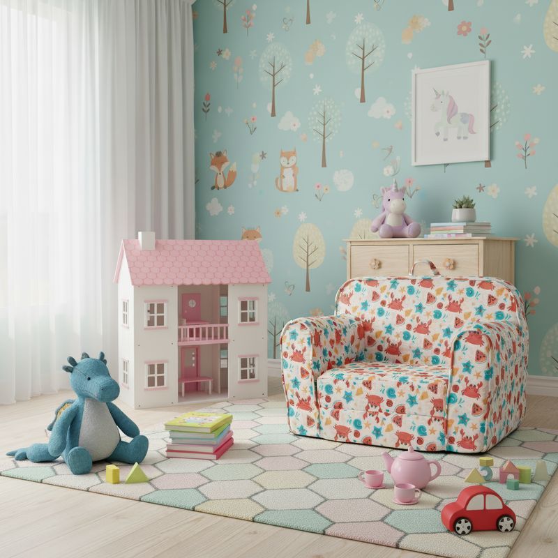 Rozkladací sedací vak, 60cm, mix farieb, KIDY