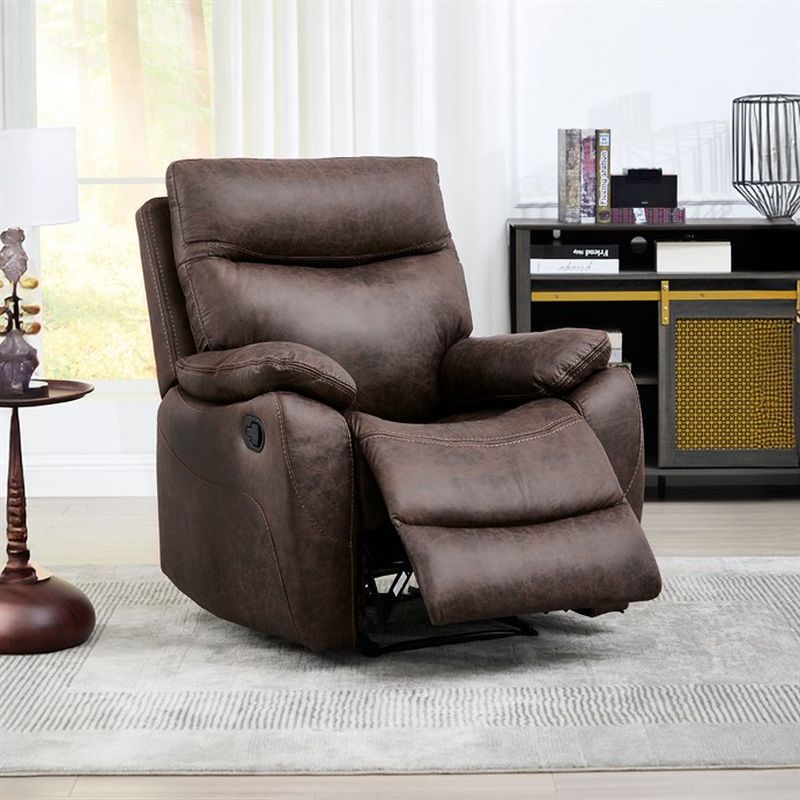 Polohovacie kreslo, vintage, látka, hnedá, 150 kg, TV-4092 BR3
