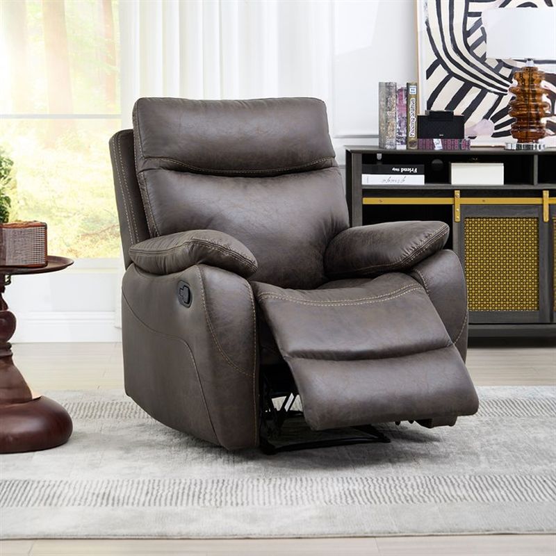 Luxusné polohovacie kreslo, TV-4092 COF3, s manuálnym ovládaním, poťah coffee látka