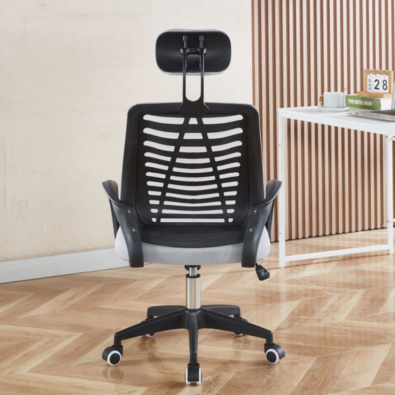 Kancelárske kreslo, sivá sieťovina, EDRED