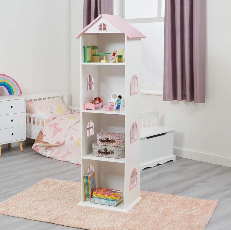 Detská knižnica, 40cm, biela, ružová, MAISON TYP 2