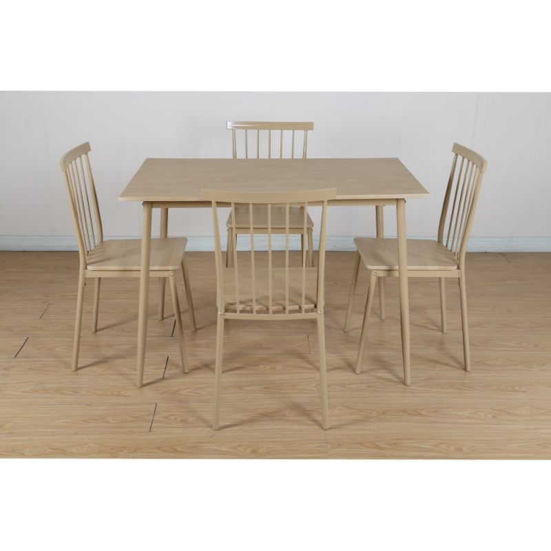 Jedálenský set 1+4, 110x70cm, MDF, buk, SENDO