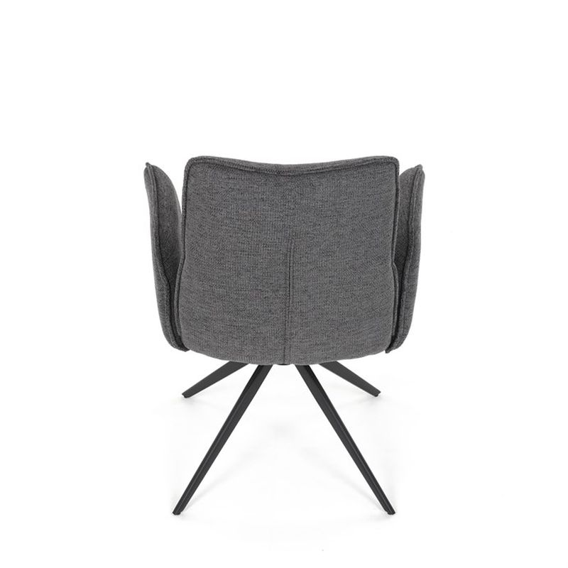 Jedálenská stolička, otočná, sivá, látka, DCH-D1328 GREY2