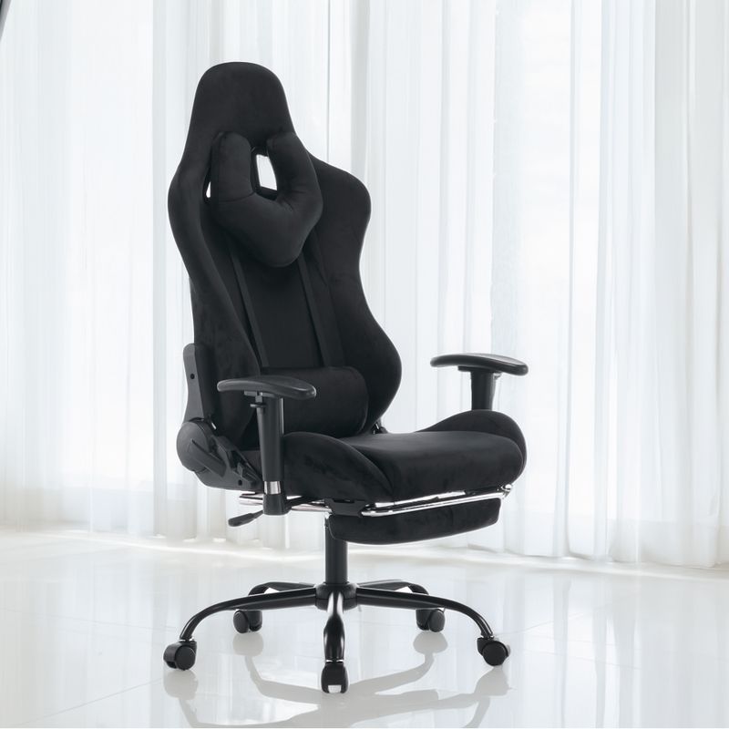 Kancelárske, herné kreslo, čierna látka, SALOP