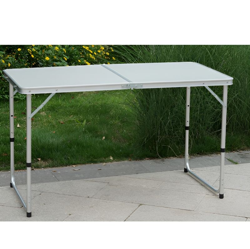 Skladací, kempingový stôl, 120x60cm, hliník,MDF sivá, KEPI TYP 1