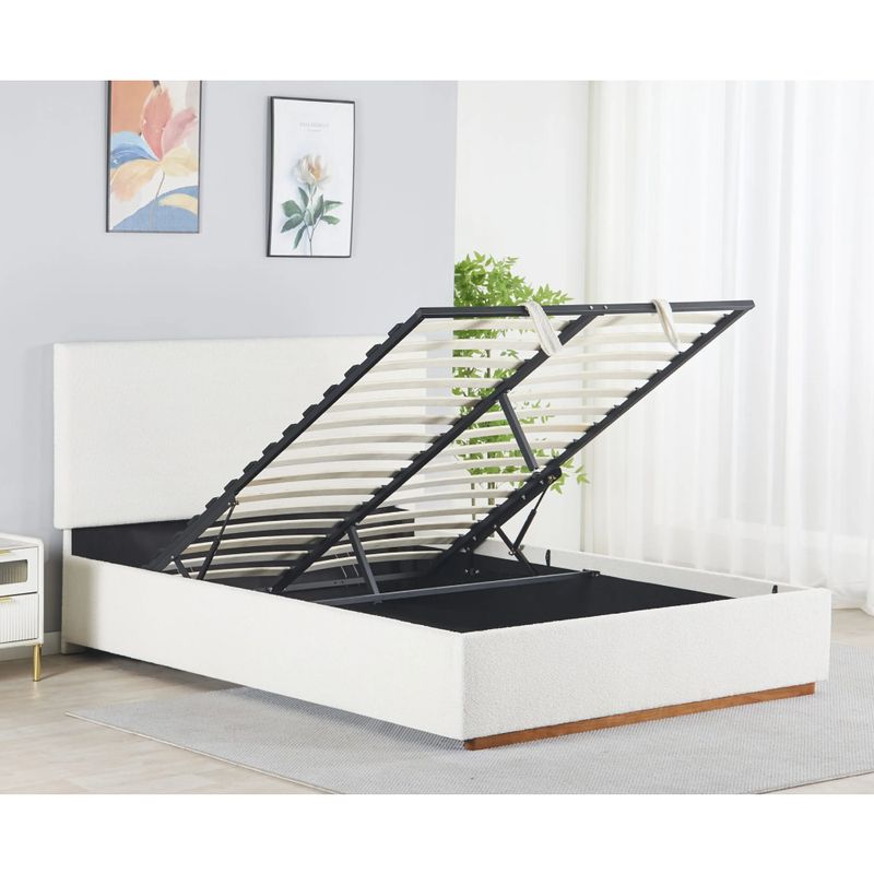 Manželská posteľ, 160x200, s roštom, biela, NUVOLA