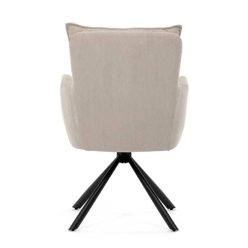 Jedálenská stolička, béžová, manšestrová, látka, HC-X1128 LAN2