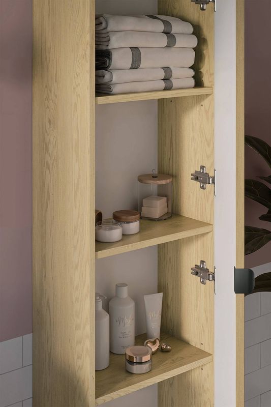 Vysoká skrinka, 40cm, dub cremona, OVALIA CREMONA 80-40-1D