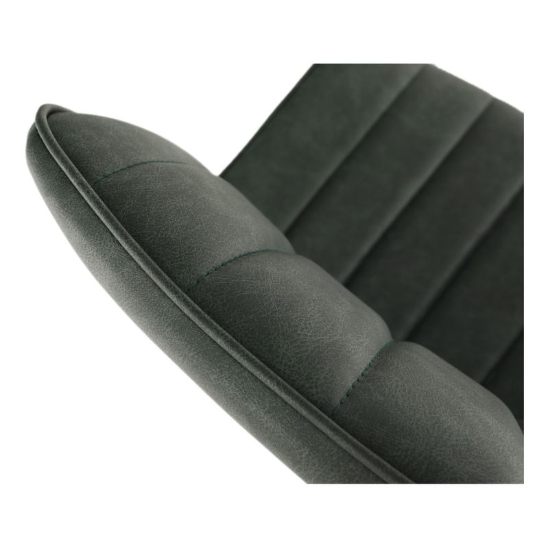 Stolička jedálenská, ekokoža zelená, nohy kov čierny, HAZAL