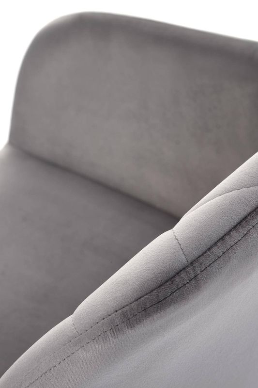 Jedálenská stolička, sivá látka, nohy kov čierny, K-535