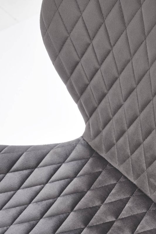 Jedálenská stolička, sivá látka, nohy kov čierny, K-569