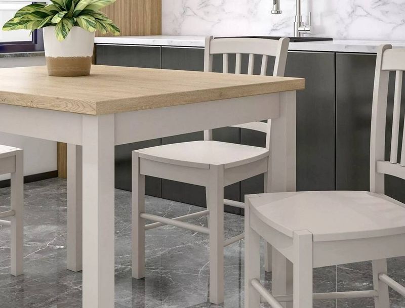 Jedálenský stôl, 120x68cm, MDF, kašmír, dub cremona, Signal, ADAM 120