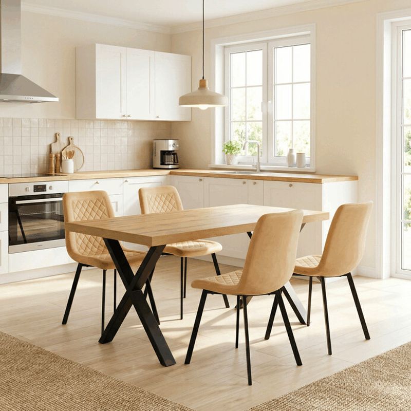 Jedálenská stolička, žltá, zamatová látka, DCL-973 YEL4